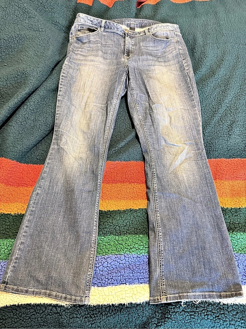 Lane Bryant Genius Fit Bootcut Jeans Blue Waist 18